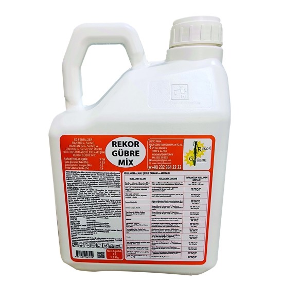 4 LİTRE REKOR GÜBRE MİX EC FERTILIZER SIVI YAPRAK GÜBRESİ