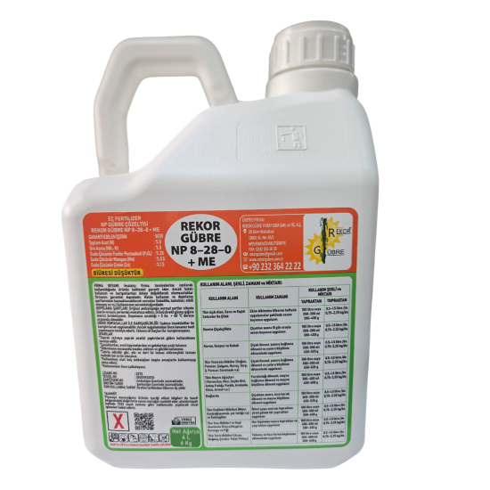 4L Rekor Gübre NP 8-28-0 +ME Ec Fertilizer NP Gübre Çözeltisi