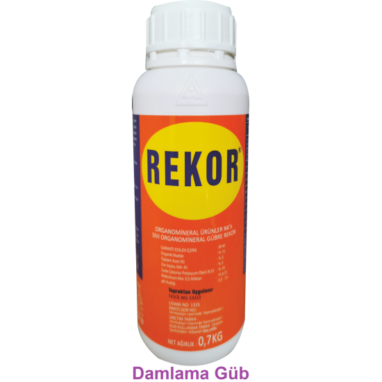 700 Gram REKOR NK'li Organomineral Sıvı Damlama Gübresi